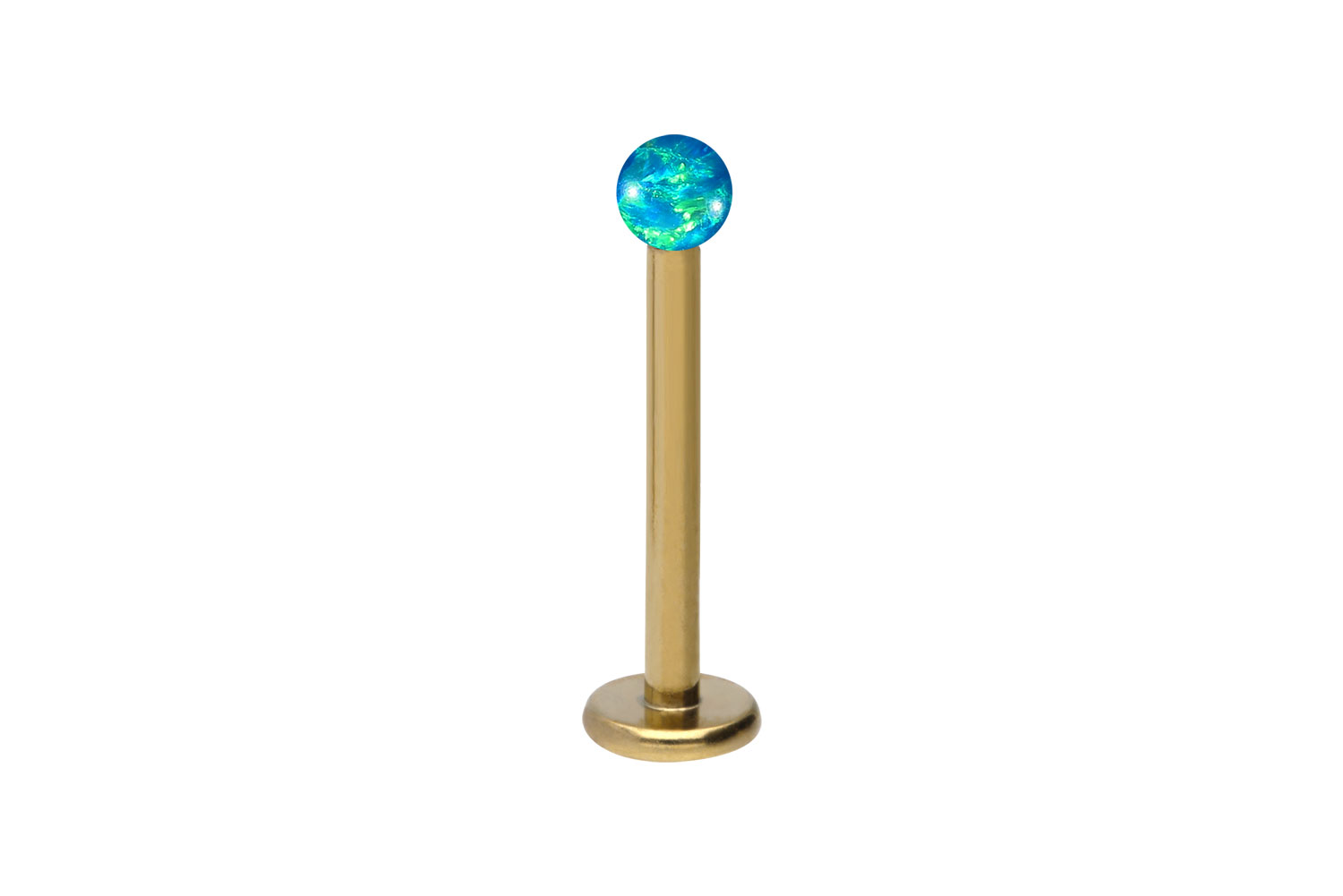 Titan Labret Piercing SYNTHETISCHER OPAL
